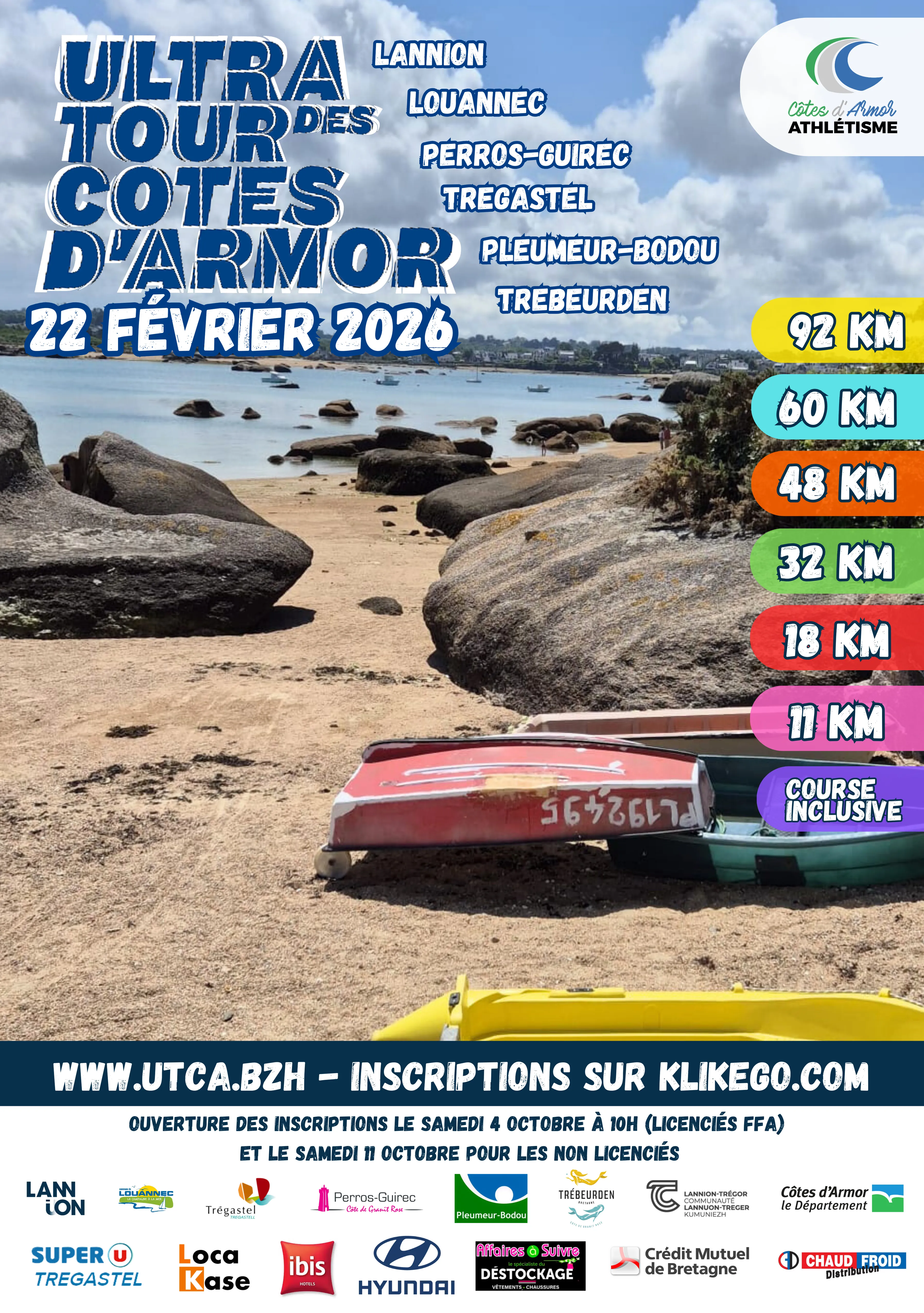 Ultra Tour des Côtes d&rsquo;Armor 2026 Inscription Résultats