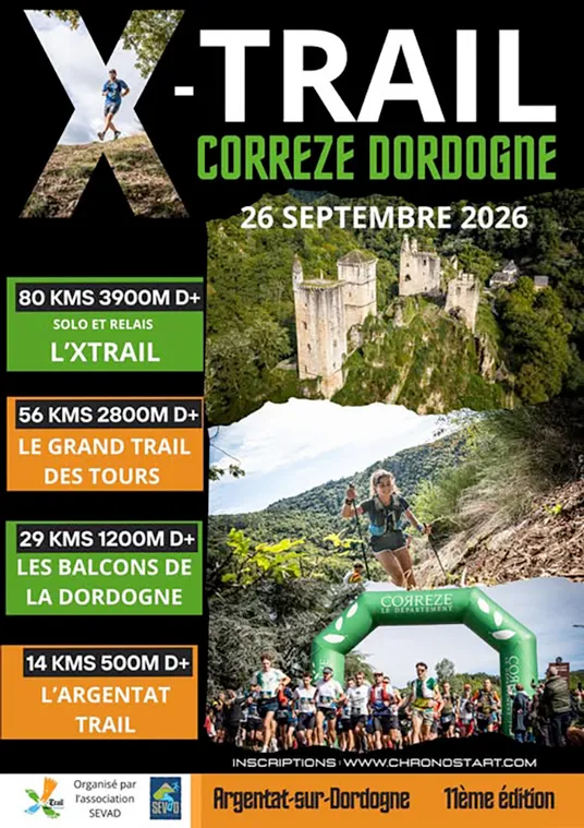X trail Corrèze Dordogne 2026 Inscription Résultats