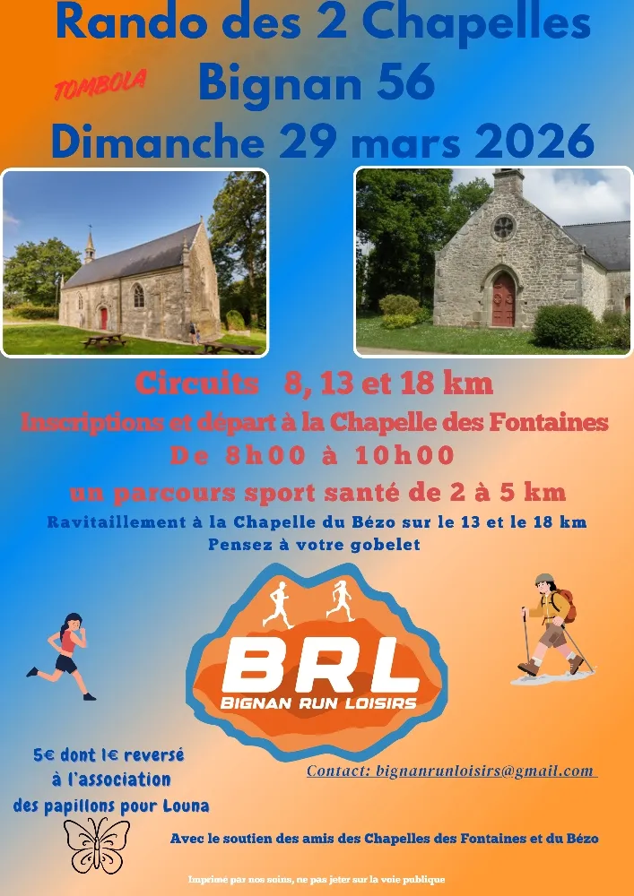 Trail des 2 Chapelles Bignan 2026 Guide Inscription Résultats