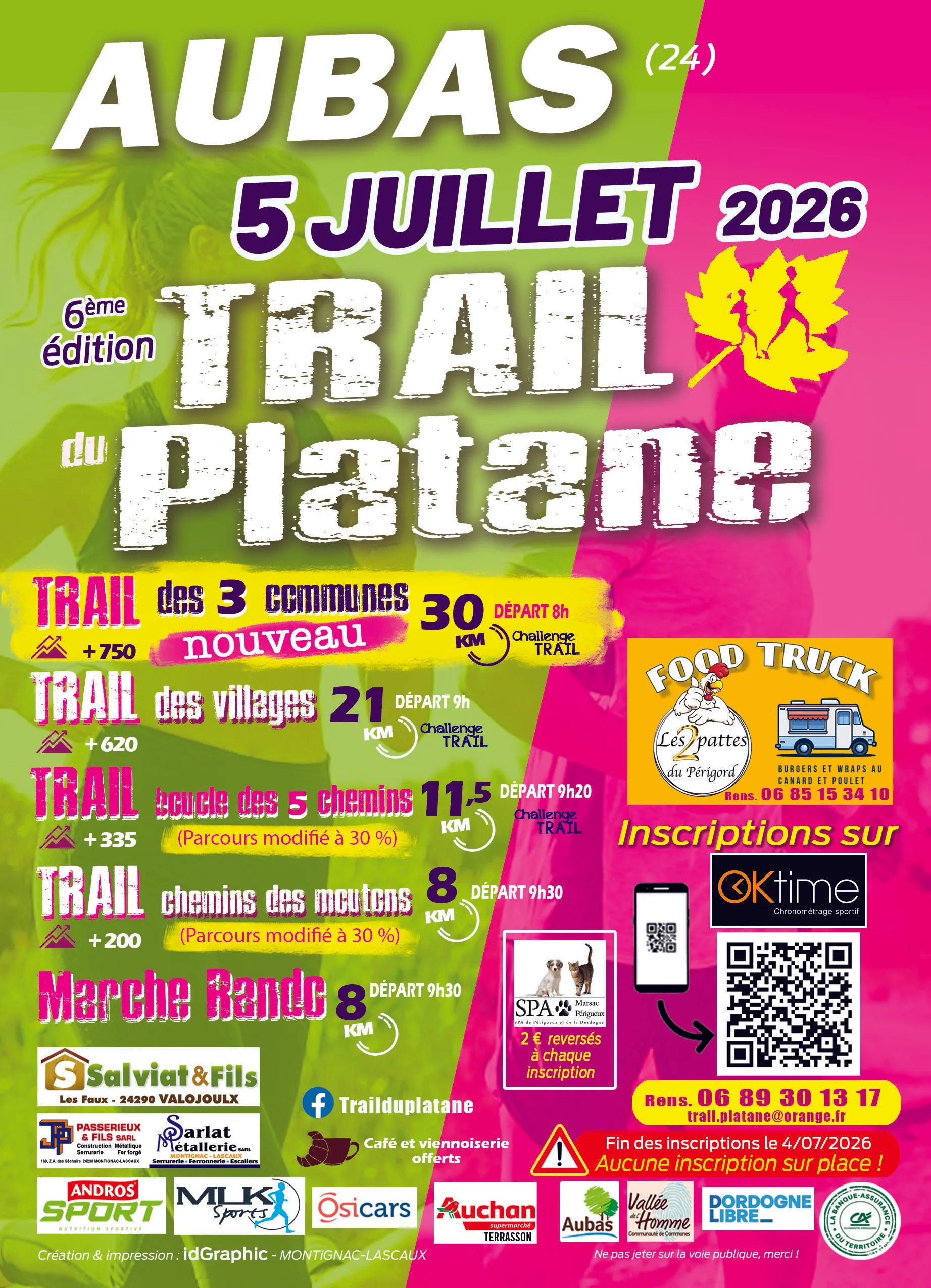 Trail du Platane 2026 Guide Inscription Résultats