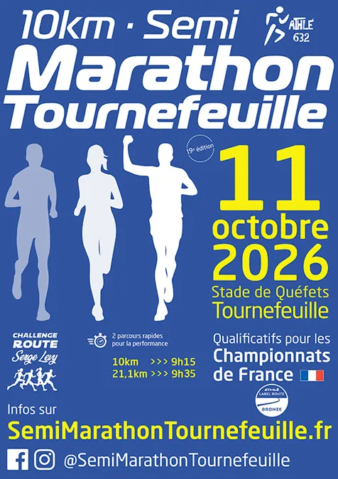10 km et semi d&rsquo;Athlé 632 – Tournefeuille 2026 Guide Inscription Résultats