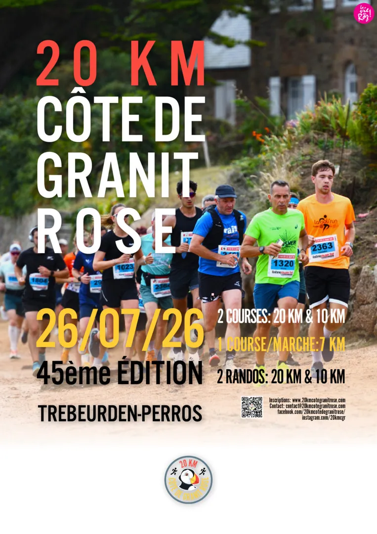 20 km de la Côte de Granit Rose 2026 Guide Inscription Résultats