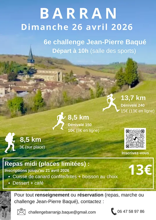 Challenge Jean Pierre Baqué 2026 Guide Inscription Résultats