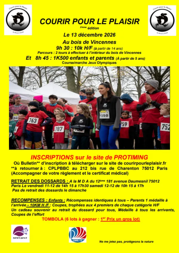 Courir pour le Plaisir 2026 Guide Inscription Résultats