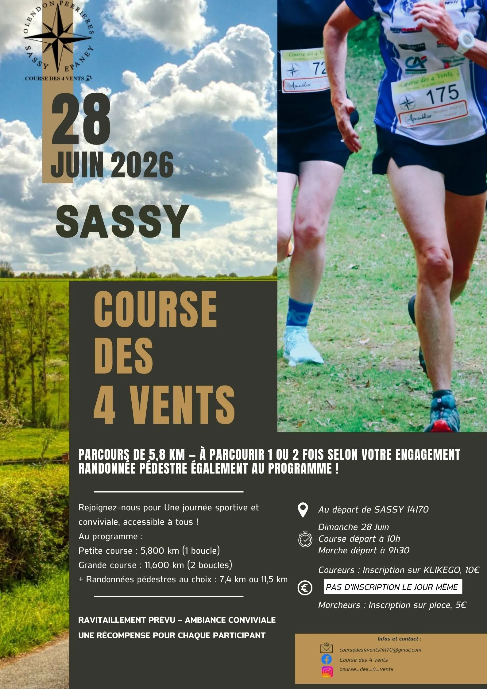 Course des 4 vents – Sassy 2026 Guide Inscription Résultats