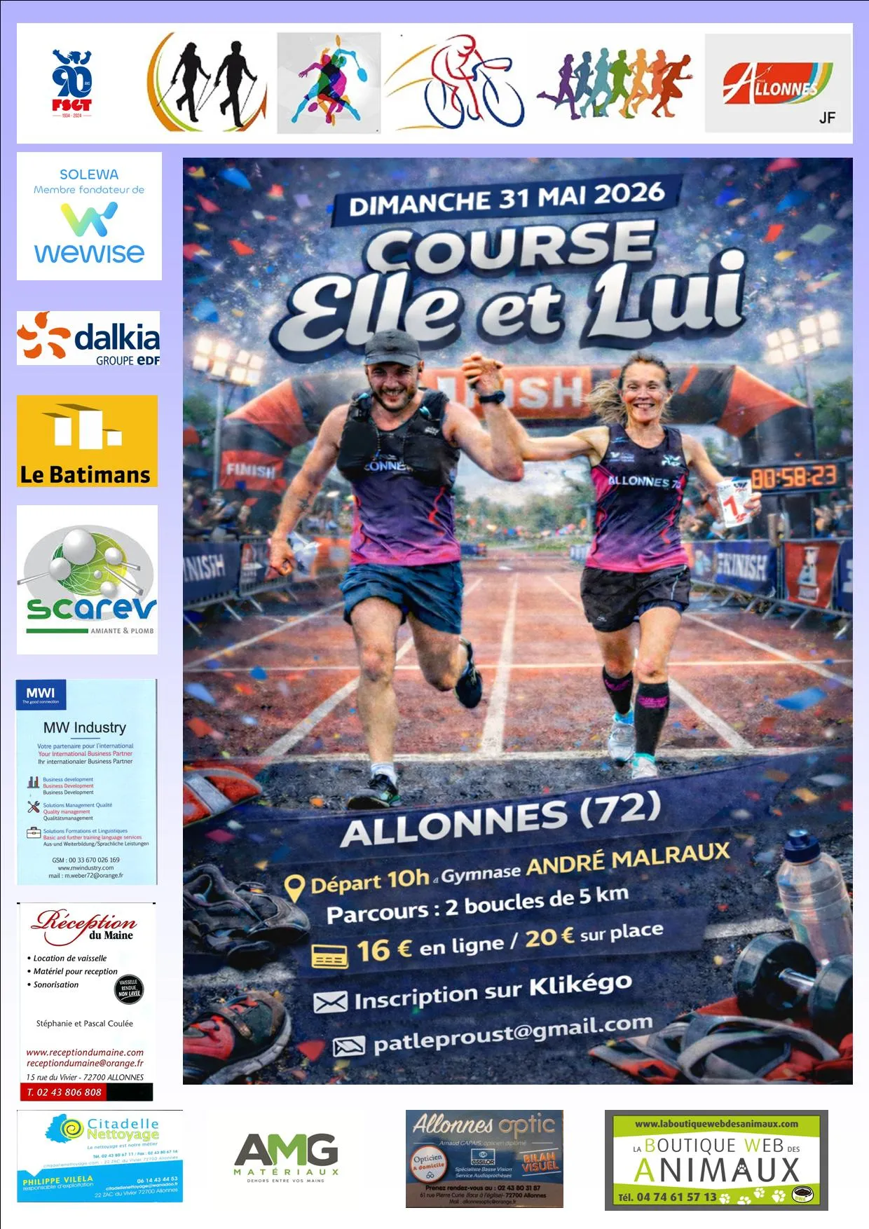 Course Elle et Lui Allonnes 2026 Guide Inscription Résultats