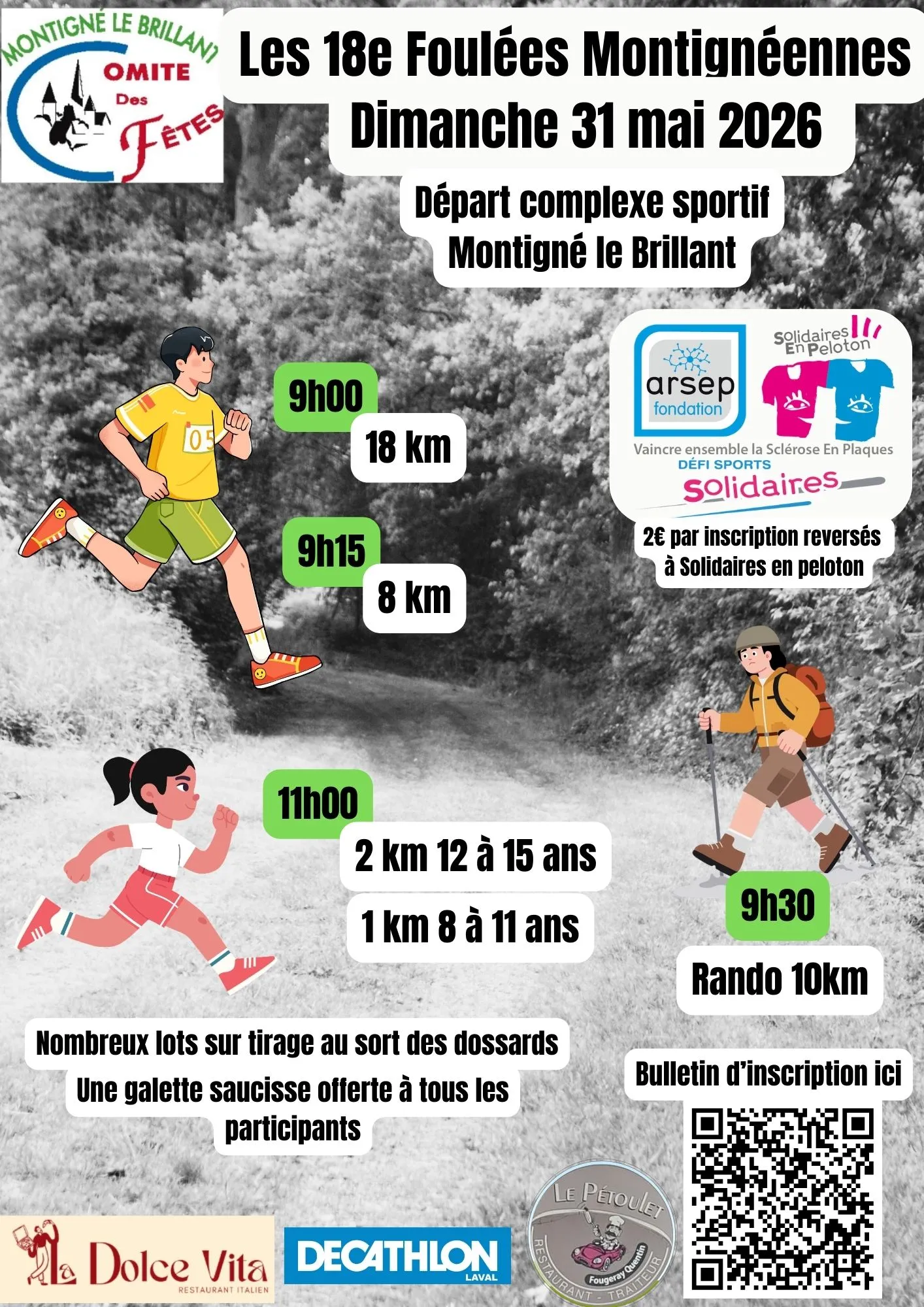 Course nature Foulées Montignéennes 2026 Guide Inscription Résultats