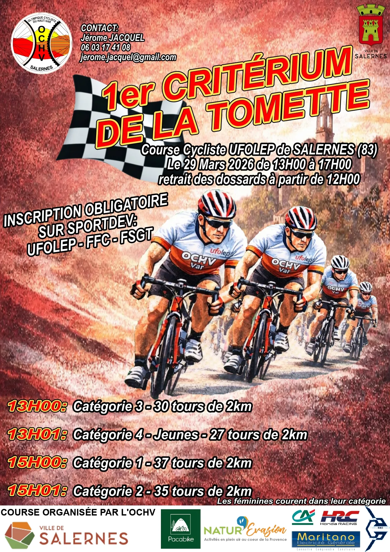 Critérium de la Tomette 2026 Guide Inscription Résultats