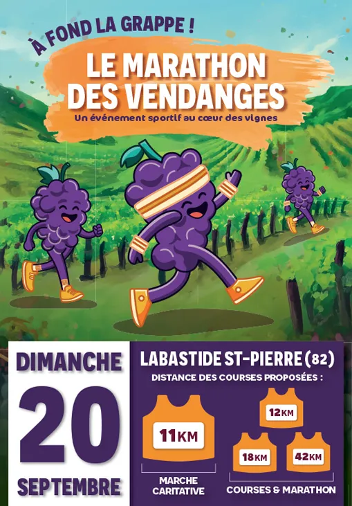 Marathon des Vendanges Labastide Saint Pierre 2026 Guide Inscription Résultats