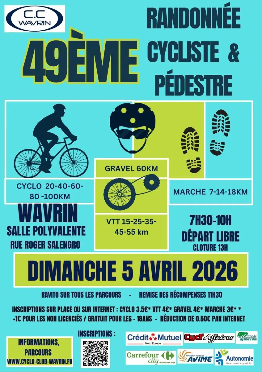 Rando du Cyclo Club Wavrin 2026 Guide Inscription Résultats