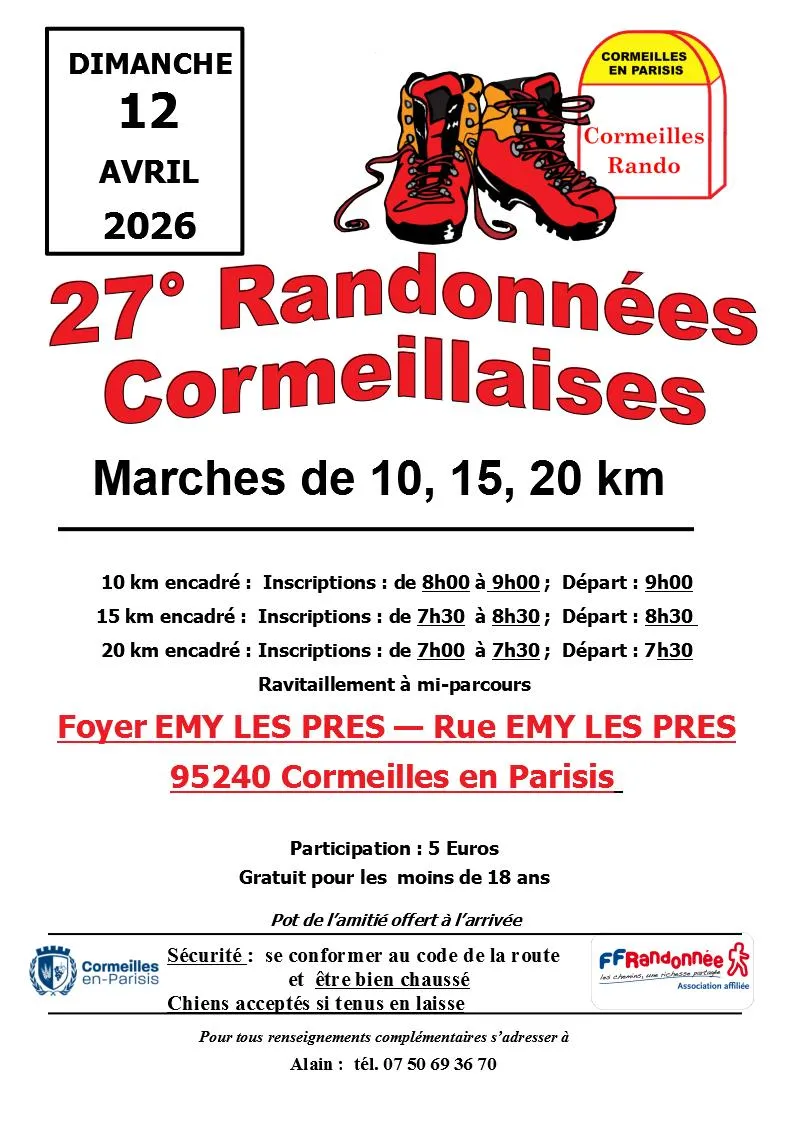 Randonnée Cormeillaise 2026 Guide Inscription Résultats