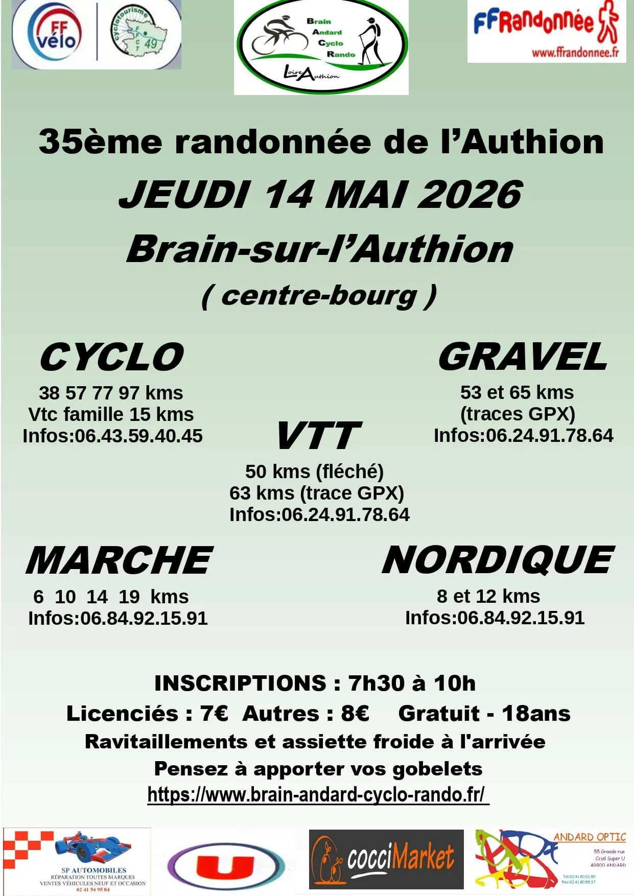 Randonnée de l&rsquo;Authion 2026 Guide Inscription Résultats
