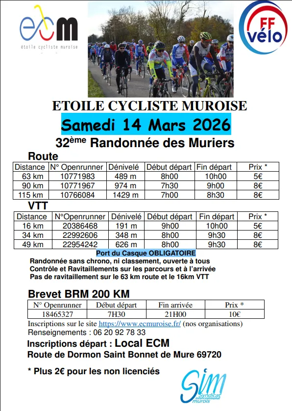 Randonnée des Mûriers 2026 Guide Inscription Résultats