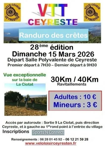 Randonnées Crêtes de Ceyreste 2026 Guide Inscription Résultats