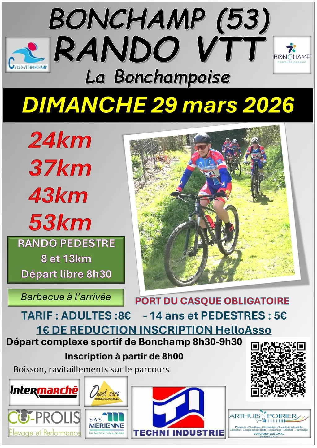 Rando VTT la Bonchampoise 2026 Guide Inscription Résultats