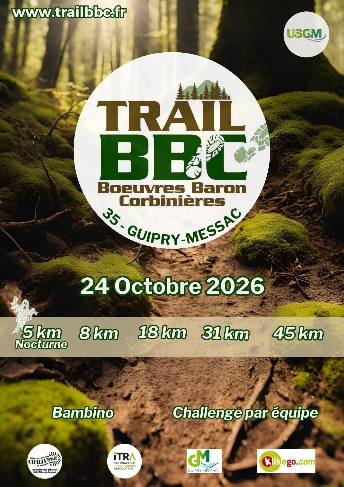 Trail de Boeuvres Baron Corbinieres BBC 2026 Guide Inscription Résultats