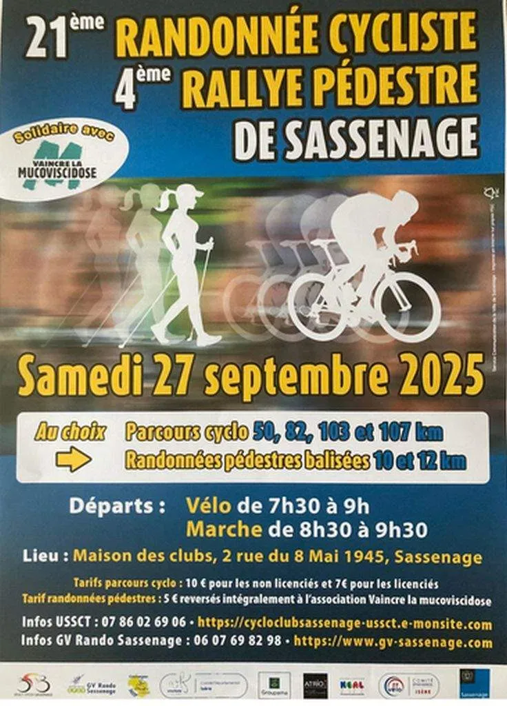 Randonnée Cycliste de Sassenage Solidaire 2026 Guide Inscription Résultats