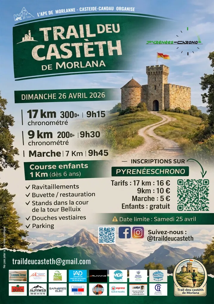 Trail deu Castèth de Morlanne 2026 Guide Inscription Résultats