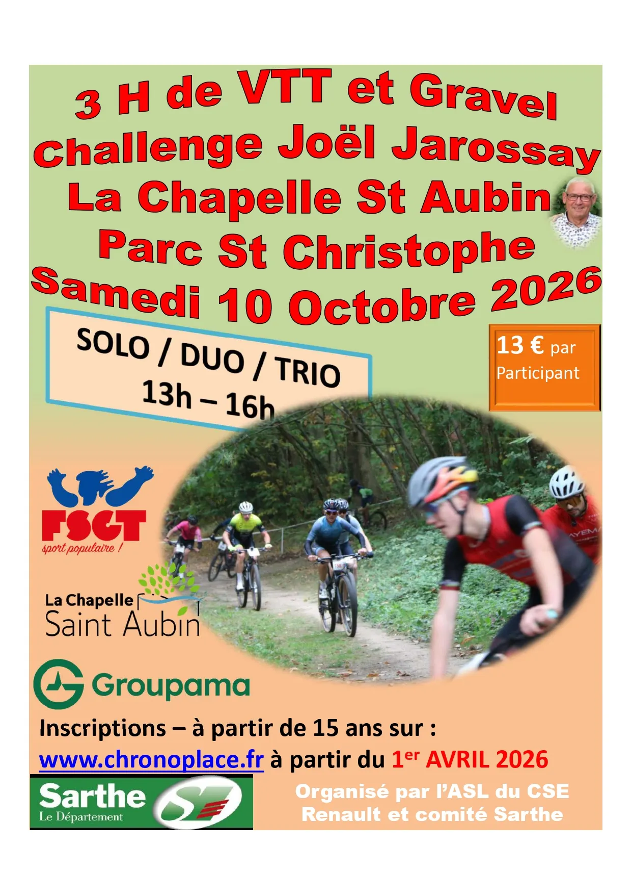 3h VTT & Gravel Chapelle-Saint-Aubin 2026 Guide Inscription Résultats