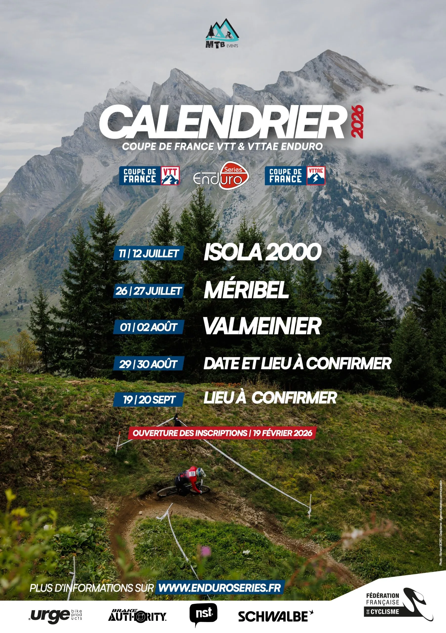 Enduro Series Coupe de France VTT & VTTAE Valmeinier 2026 Guide Inscription Résultats