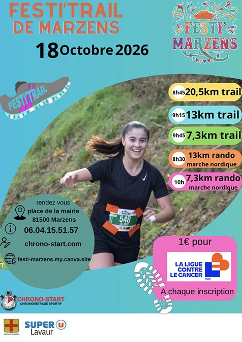 Festi trail de Marzens 2026 Guide Inscription Résultats
