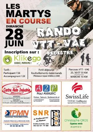 Randonnée VTT Les Martys 2026 Guide Inscription Résultats