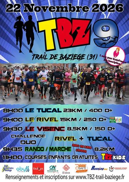 Tbz trail de Baziege 2026 Guide Inscription Résultats