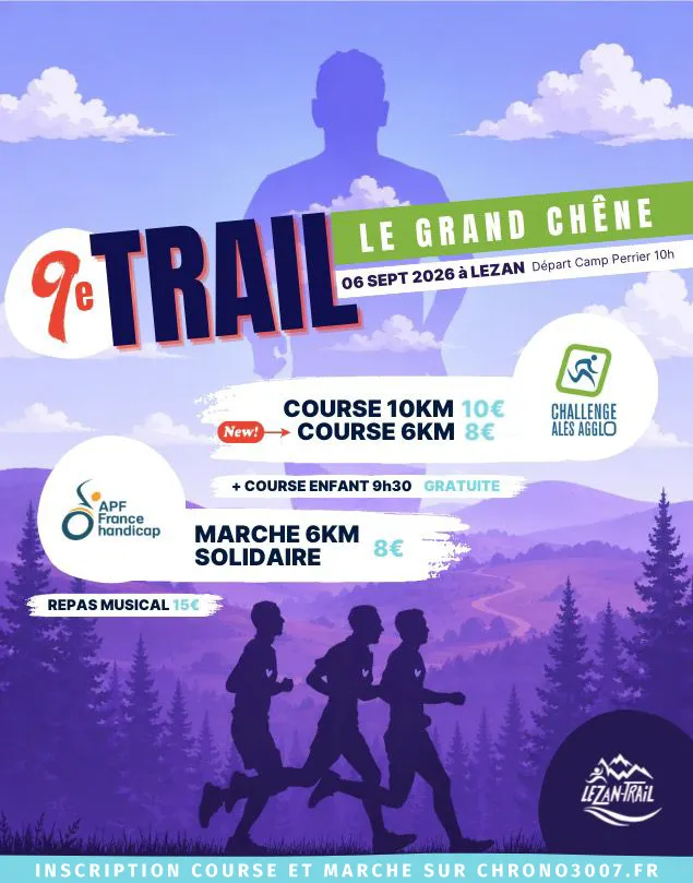 Lezan trail le Grand Chêne 2026 Guide Inscription Résultats