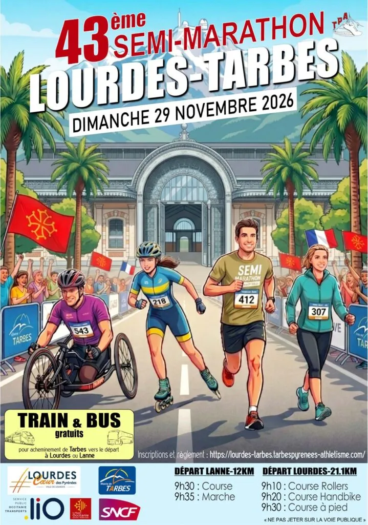 Semi marathon Lourdes – Tarbes 2026 Guide Inscription Résultats
