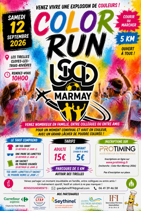 Color Run Marmay 2026 Guide Inscription Résultats