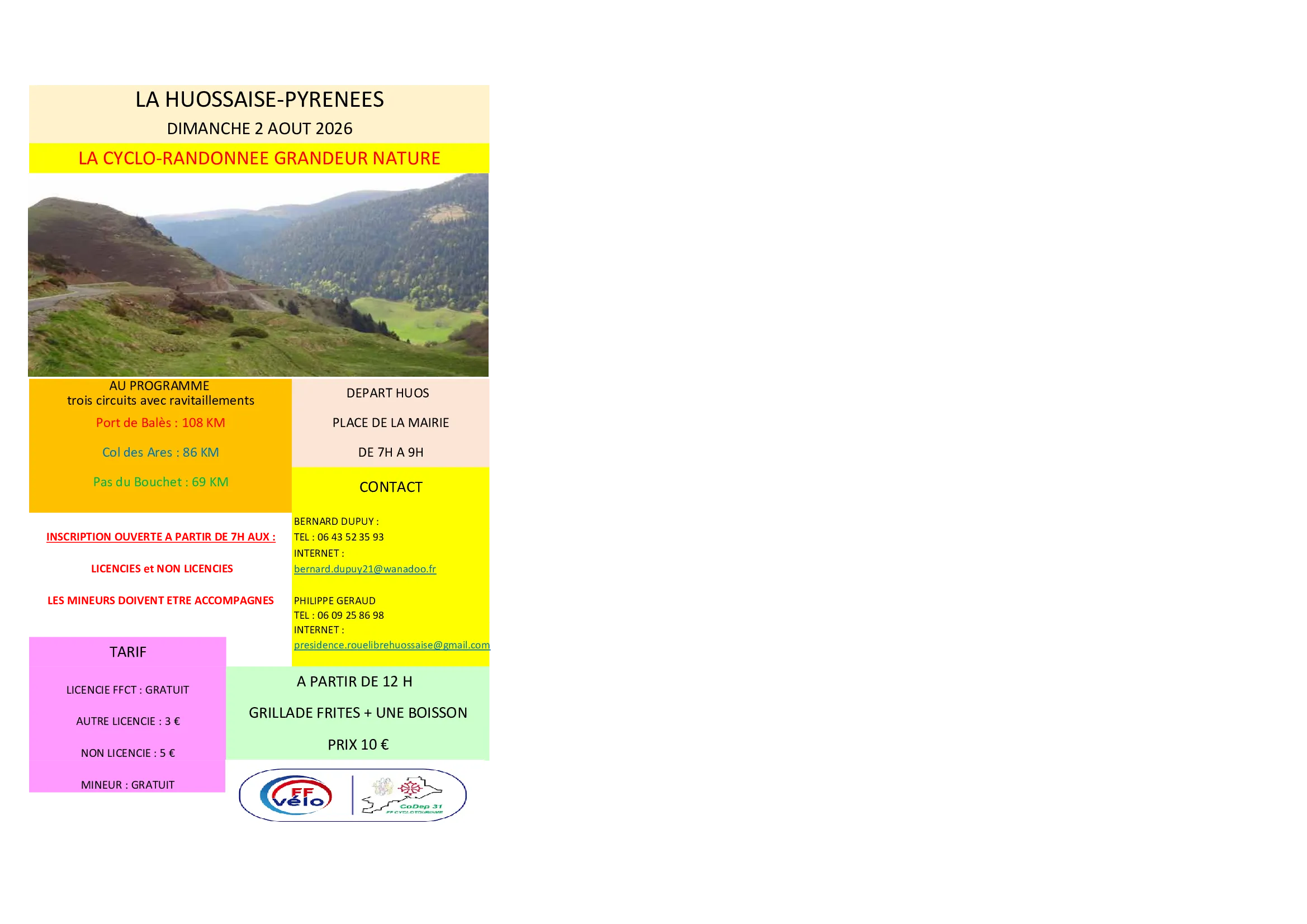 Cyclo Huossaise Pyrénées 2026 Guide Inscription Résultats