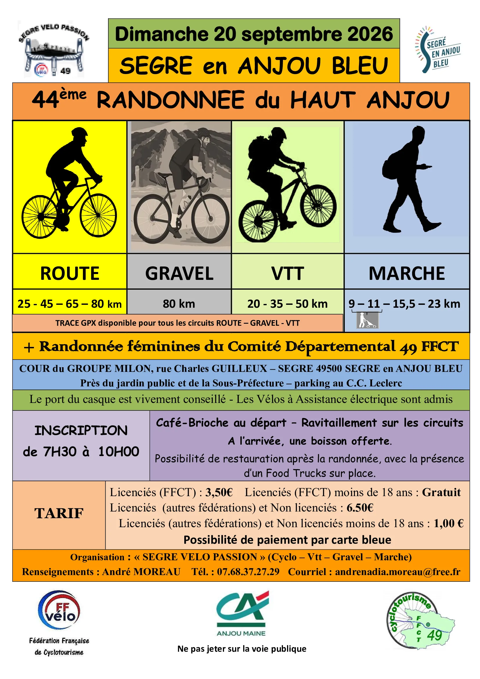 Randonnée du Haut Anjou – Randonnée des Féminines du Codep49 2026 Guide Inscription Résultats