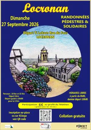 Randonnée pédestre et solidaire Locronan 2026 Guide Inscription Résultats