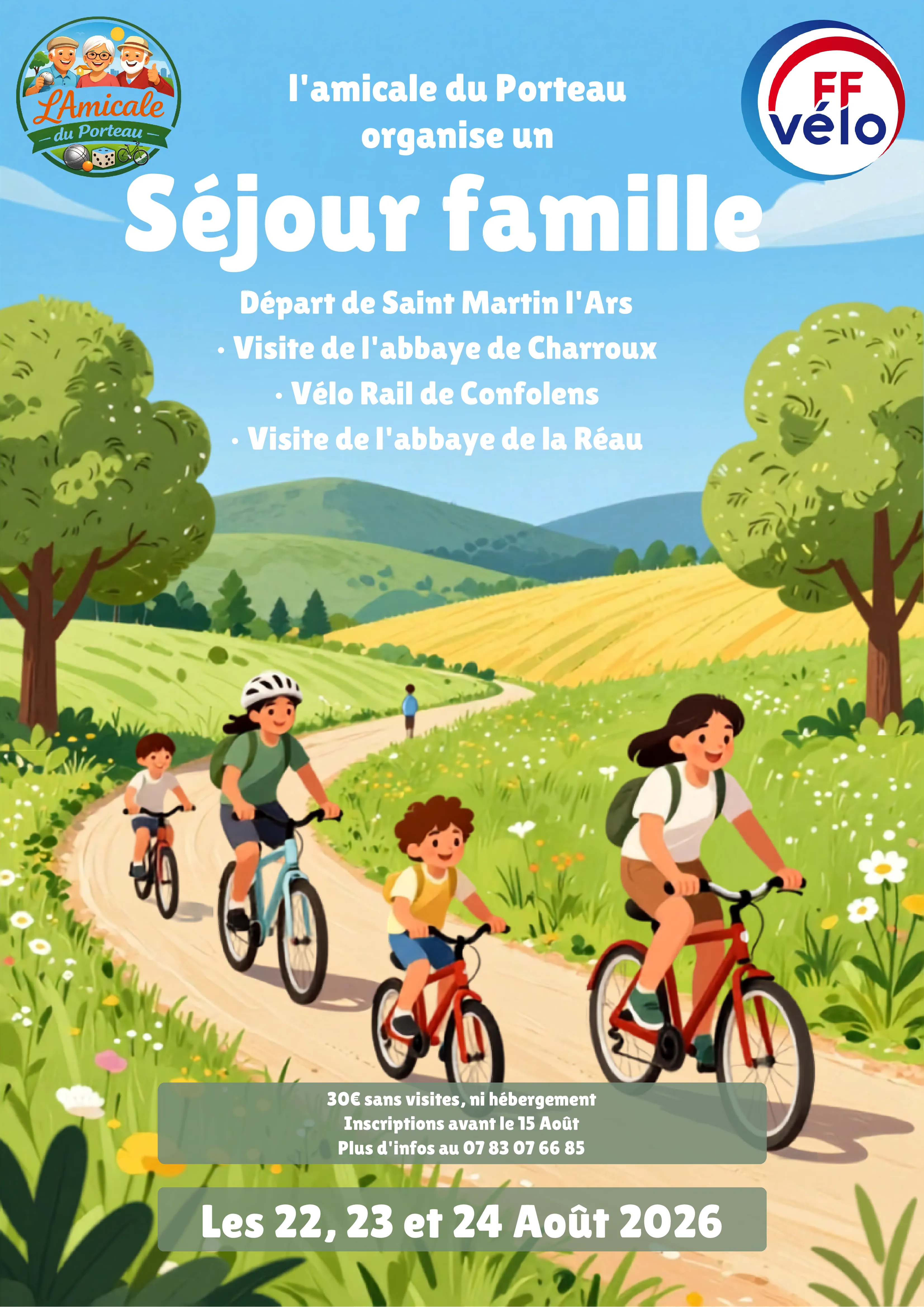 Randonnée Séjour Famille Saint Martin l&rsquo;Ars 2026 Guide Inscription Résultats
