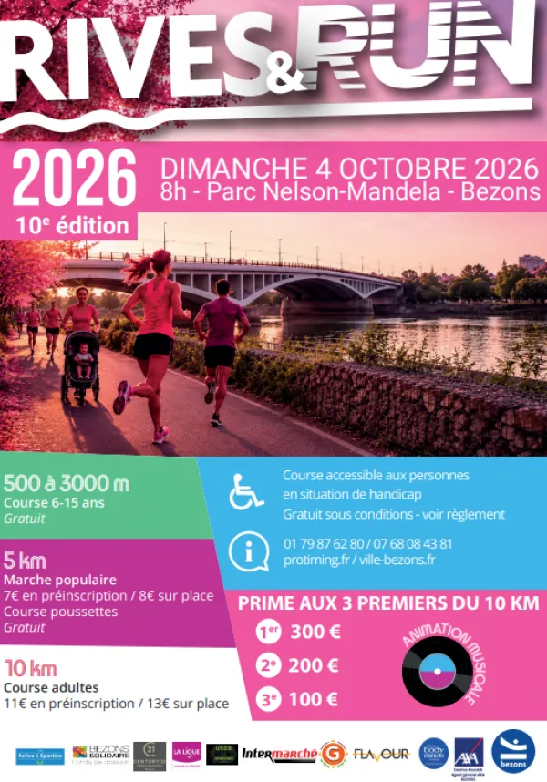 Rives & run – Bezons 2026 Guide Inscription Résultats
