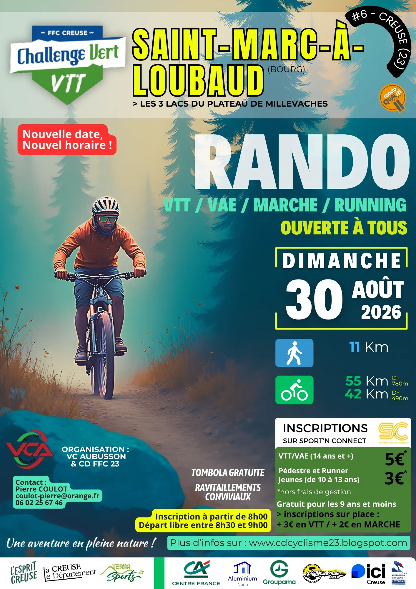 Challenge Vert manche 6 Saint Marc à Loubaud 2026 Guide Inscription Résultats