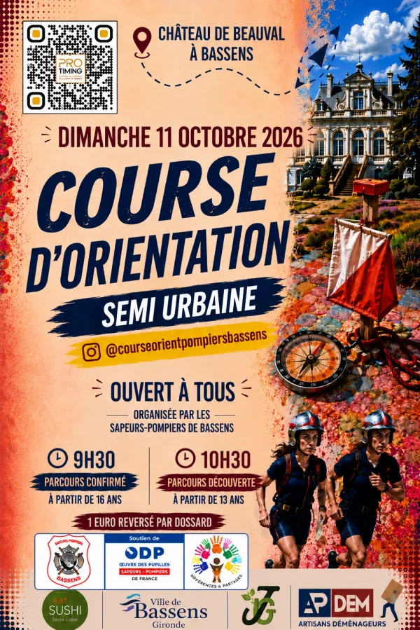 Course d&rsquo;orientation de l&rsquo;amicale des pompiers de Bassens 2026 Guide Inscription Résultats