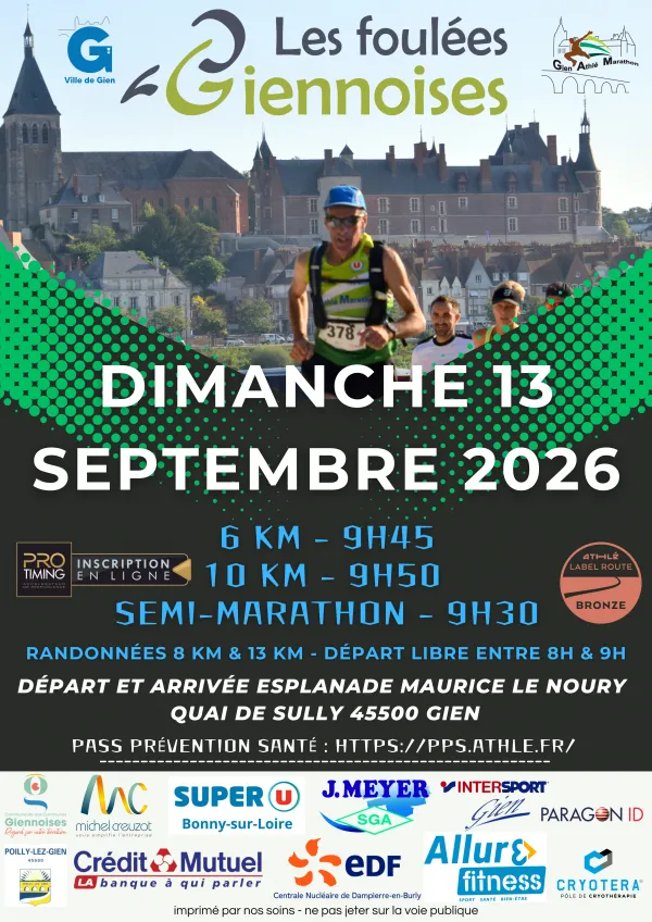 Foulées Giennoises 2026 Guide Inscription Résultats