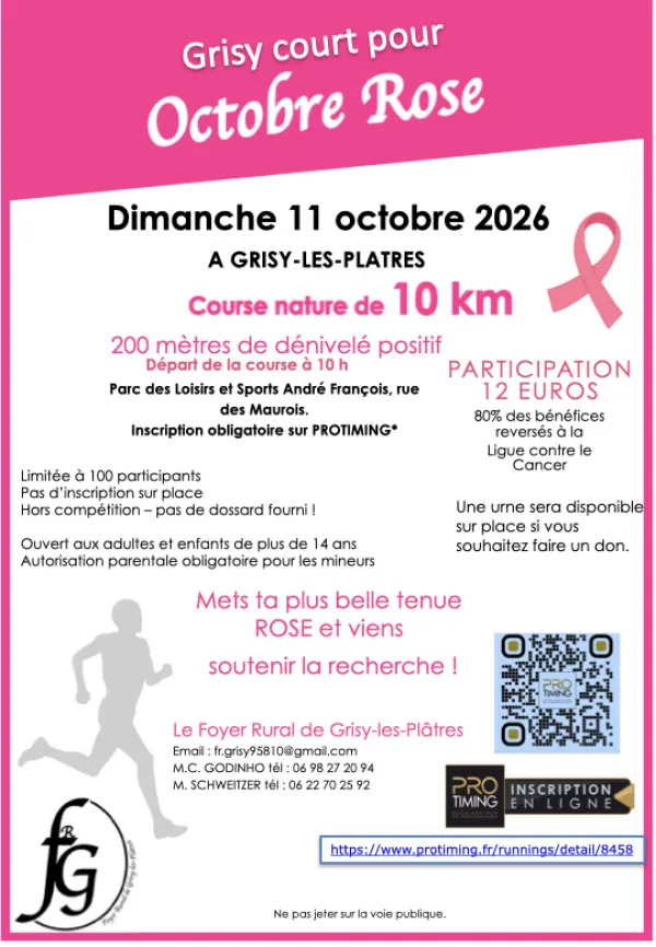 Grisy court pour Octobre Rose 2026 Guide Inscription Résultats