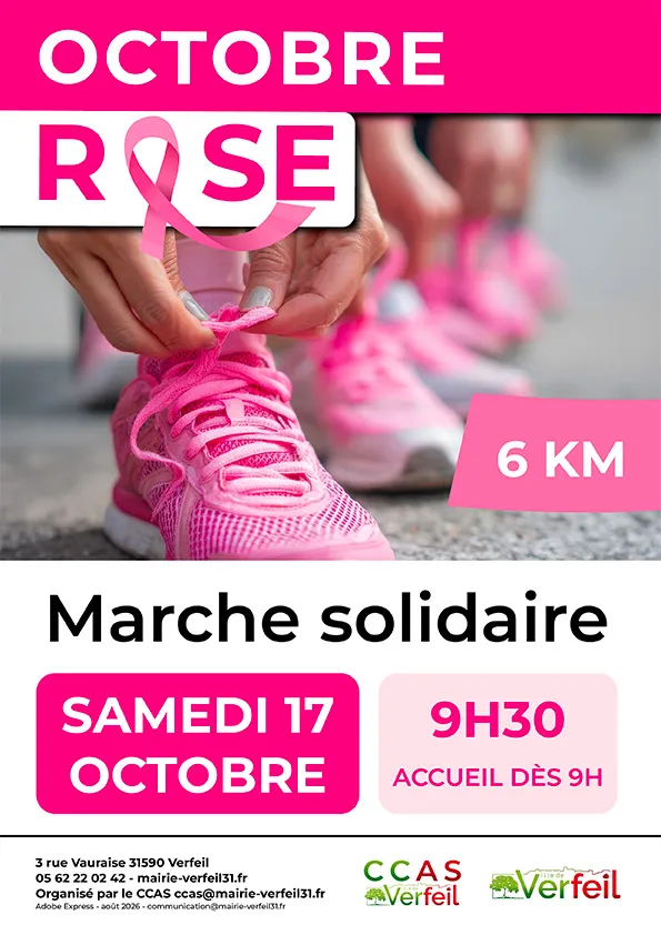 Marche octobre rose Verfeil 2026 Guide Inscription Résultats