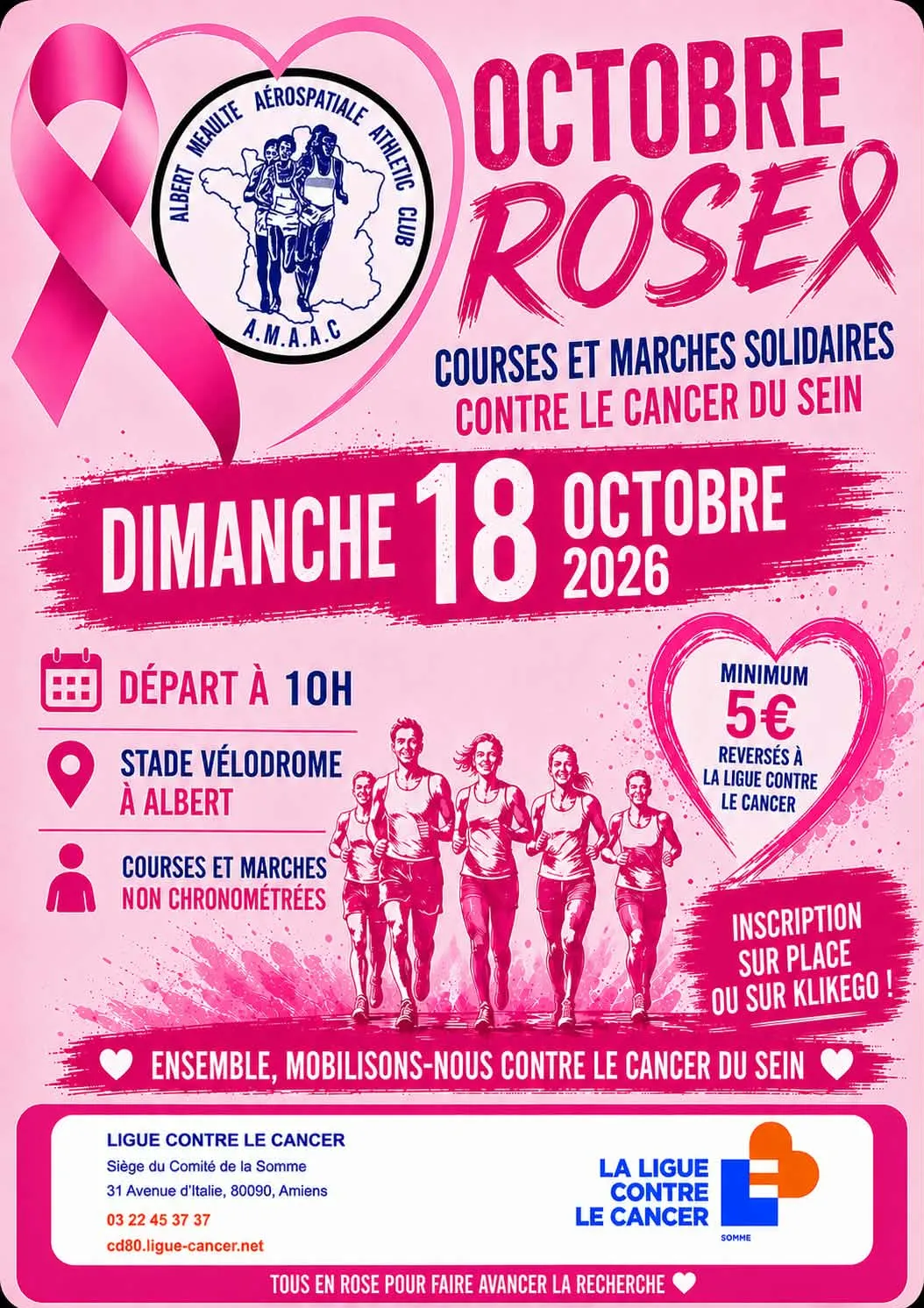 Octobre Rose à Albert 2026 Guide Inscription Résultats