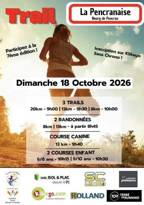 Pencranaise trail 2026 Guide Inscription Résultats