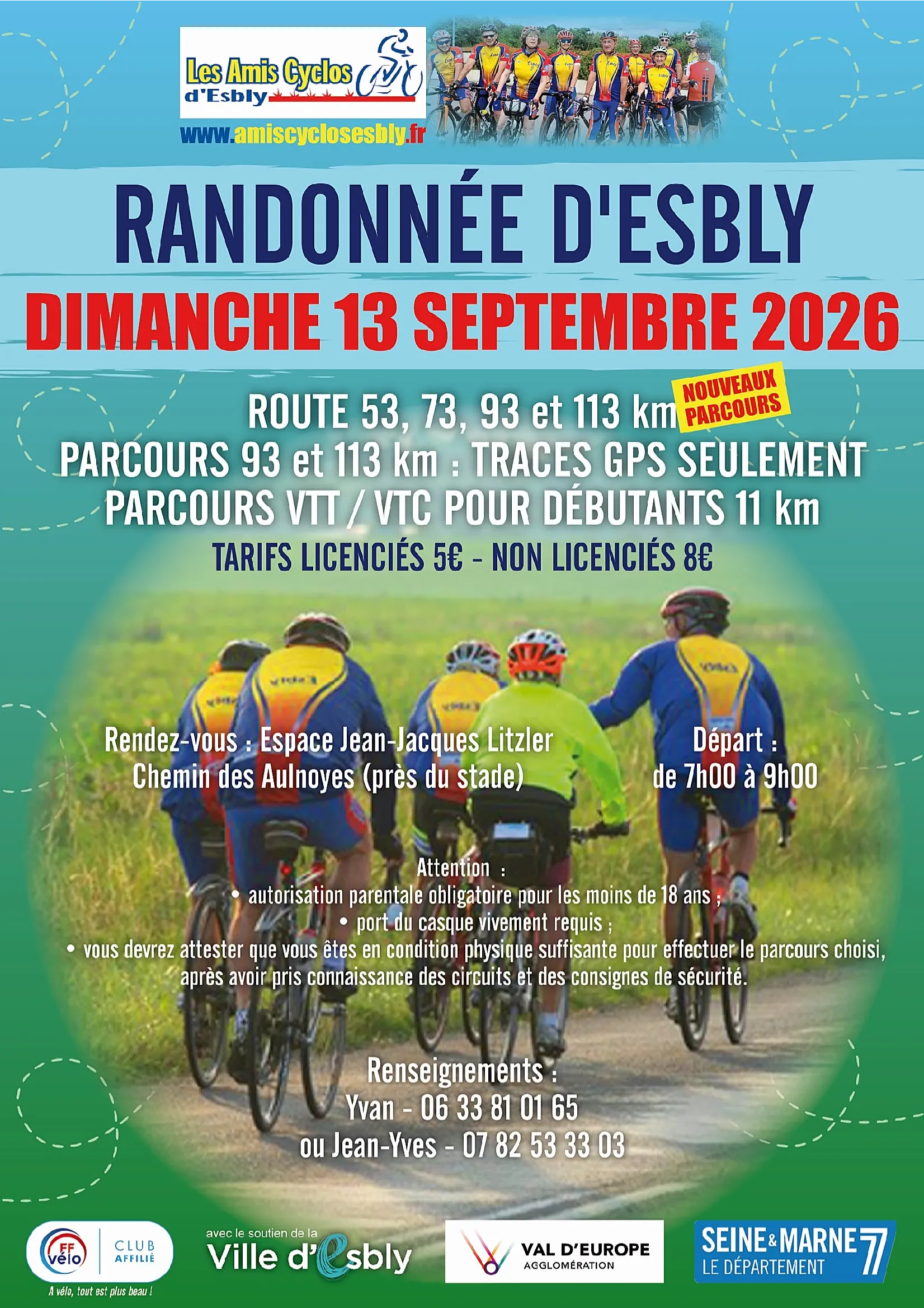 Randonnées d&rsquo;Esbly 2026 Guide Inscription Résultats