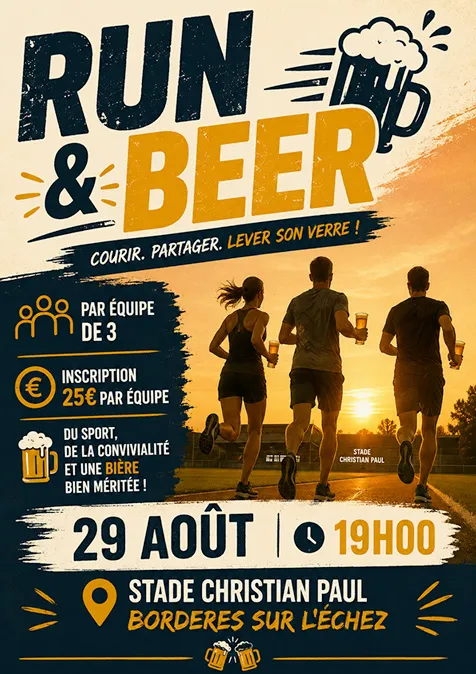 Run & Beer Borderez sur l&rsquo;Echez 2026 Guide Inscription Résultats