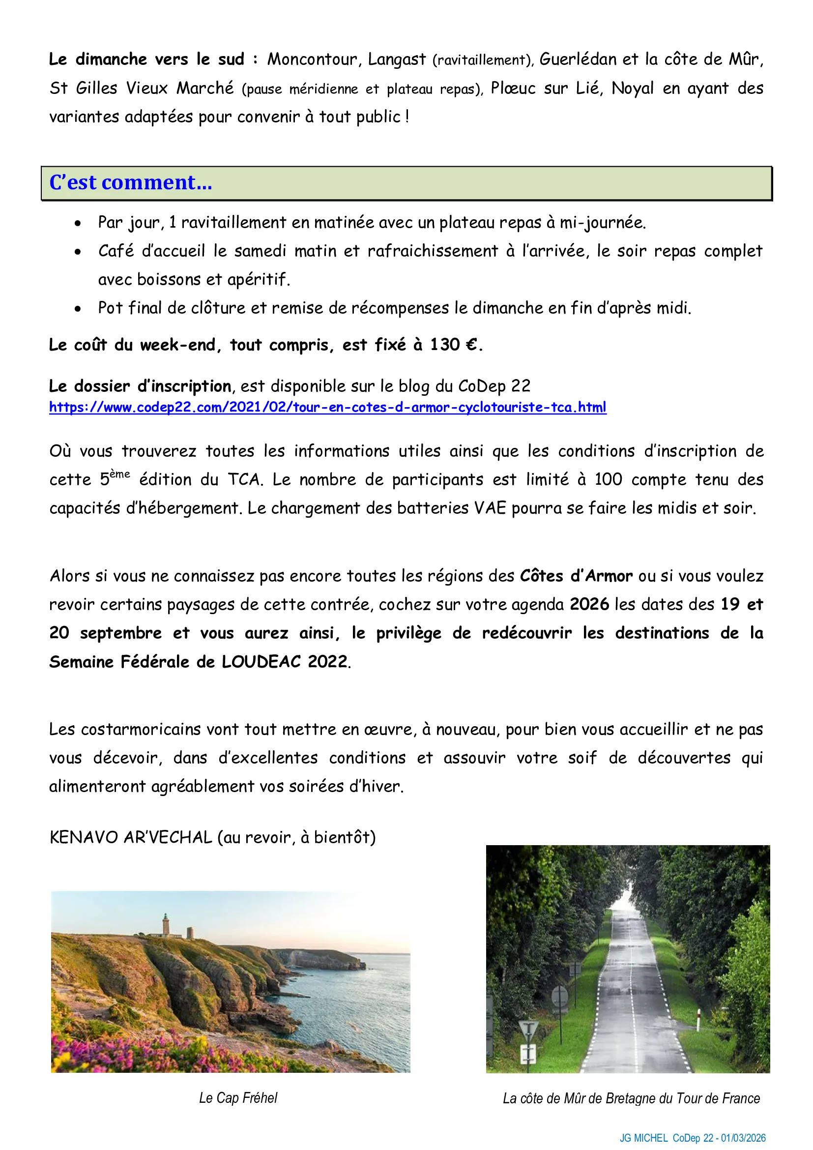 Tour en Côtes d&rsquo;Armor 2026 Guide Inscription Résultats