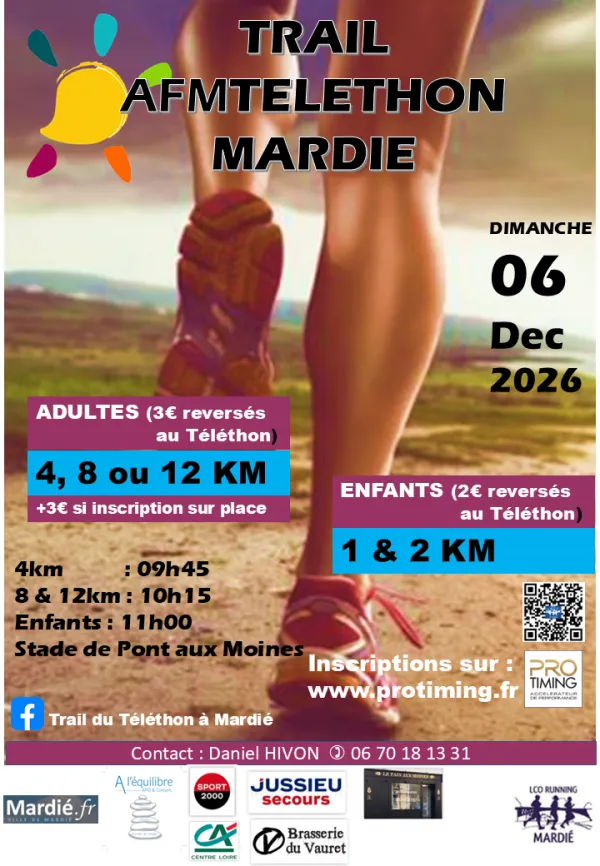 Trail du Téléthon Mardié 2026 Guide Inscription Résultats