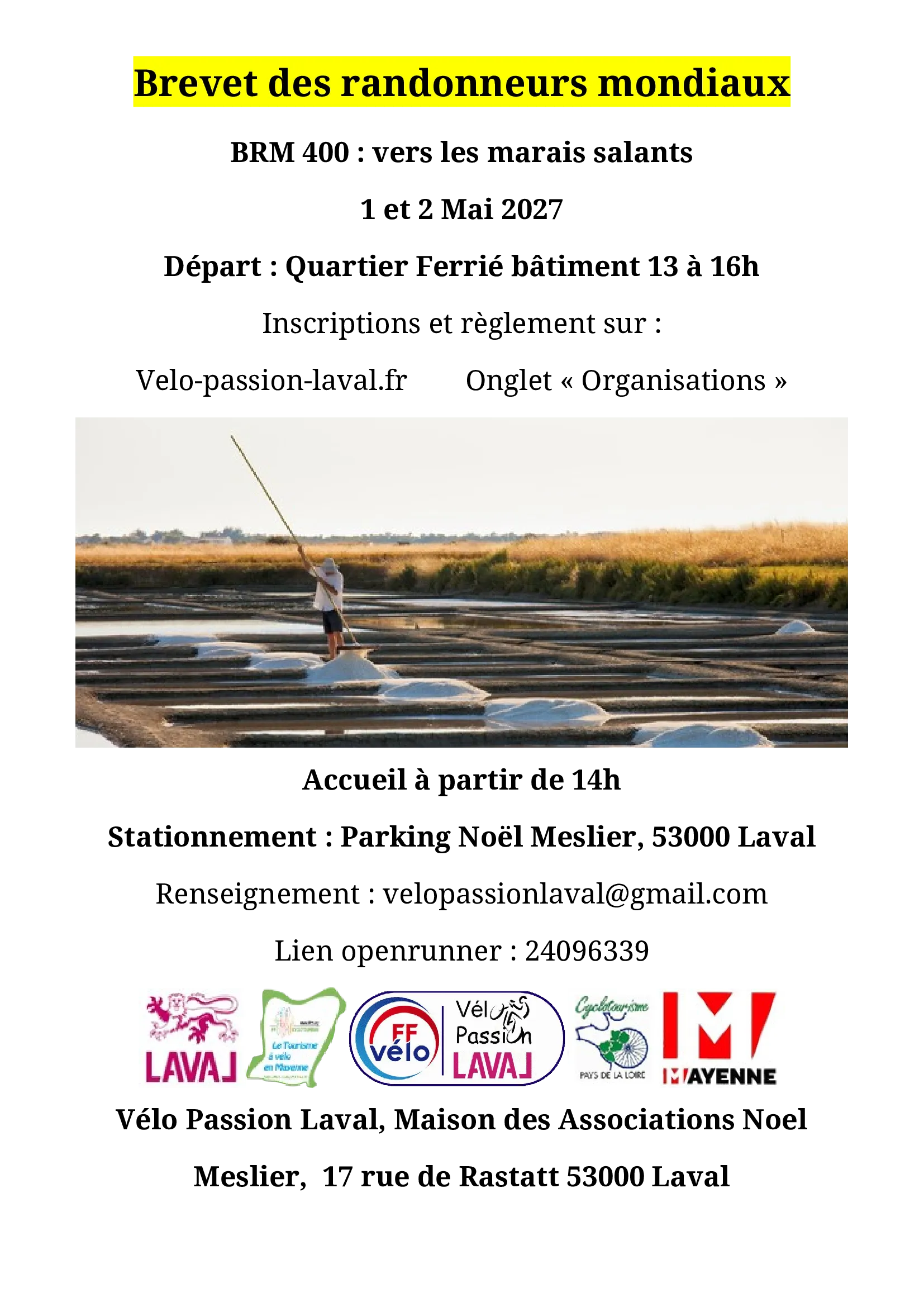Vers les Marais Salants 2027 Guide Inscription Résultats