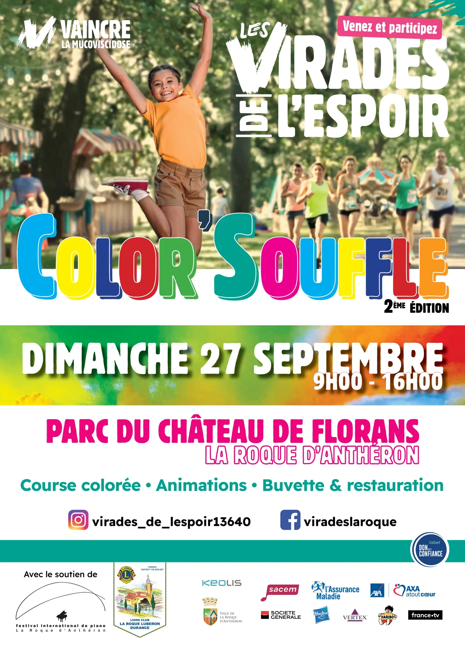 Virades de l&rsquo;Espoir Color&rsquo;Soufffle 2026 Guide Inscription Résultats