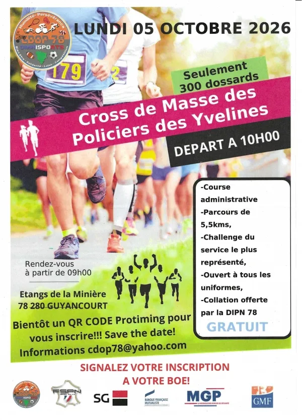 Cross de Masse des Policiers des Yvelines 2026 Guide Inscription Résultats