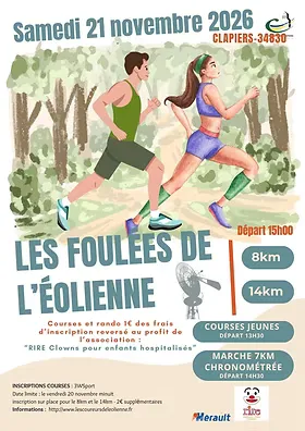 Foulées de l&rsquo;Eolienne Clapiers 2026 Inscription Résultats